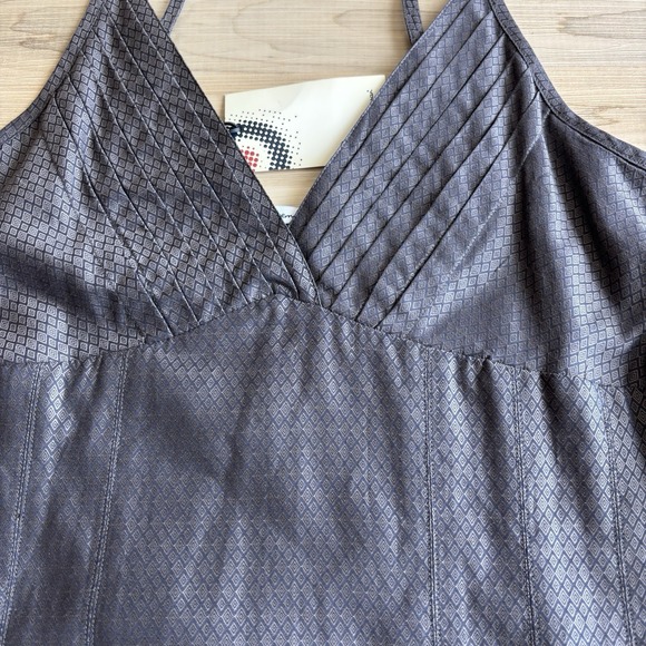 Ben Sherman Charcoal Brown Babydoll Bra‎ Dress L Pleated Skater Tradwife Preppy - Picture 9 of 11